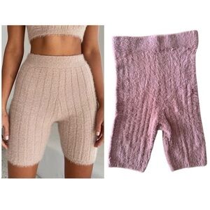 New! Meshki Ella Fluffy Stripe Bike Shorts medium